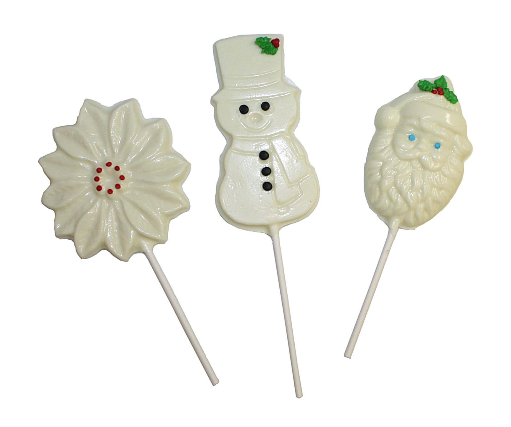 Christmas Suckers White | Marshville Chocolates